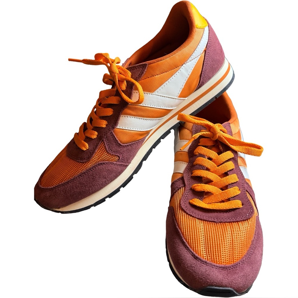 Gola Daytona Retro Sneakers Burgundy Orange White Men’s 11 - Picture 2 of 16